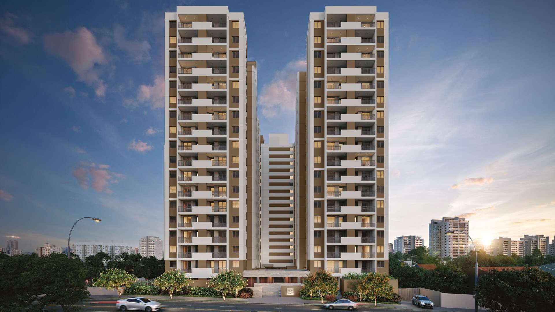 Fachada do WL Boa Vista, lançamento em Santo Amaro, São Paulo — um dos empreendimentos vendidos pela Maria Márcia Corretora